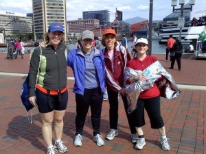 Our relay team, Guinness at the Finish, after the finish.