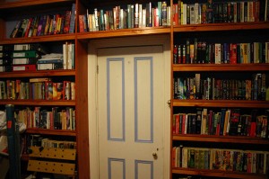 Bookshelves and Closed Door