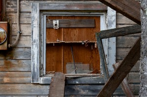 Bordered Up Window