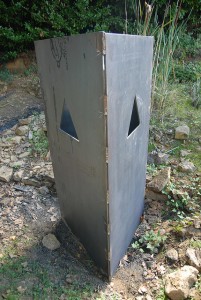 Invisible -- Steel Structure with Eye Cutouts