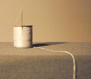 Spool of White Thread with Needle