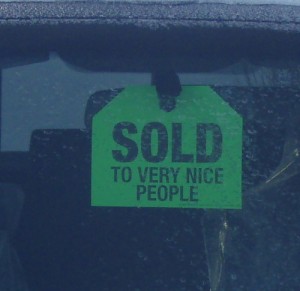 "Sold To Very Nice People" tag