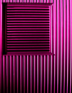 horizontal slats in a vertical space