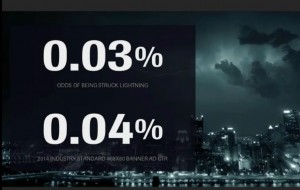 We're as likely to be struck by lightening