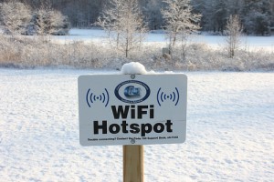 WiFi hotspot in the snow